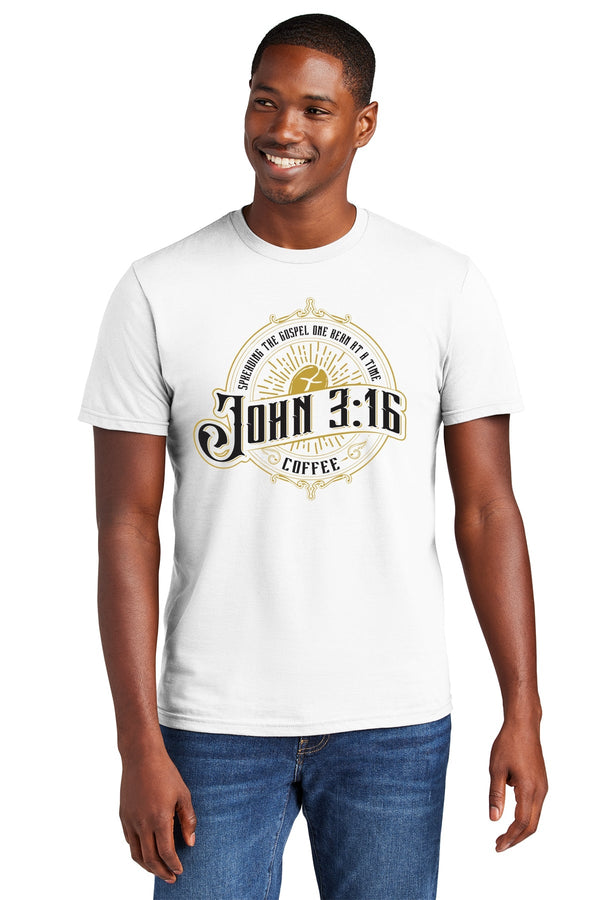 John 3:16 Coffee Shirt ( white)
