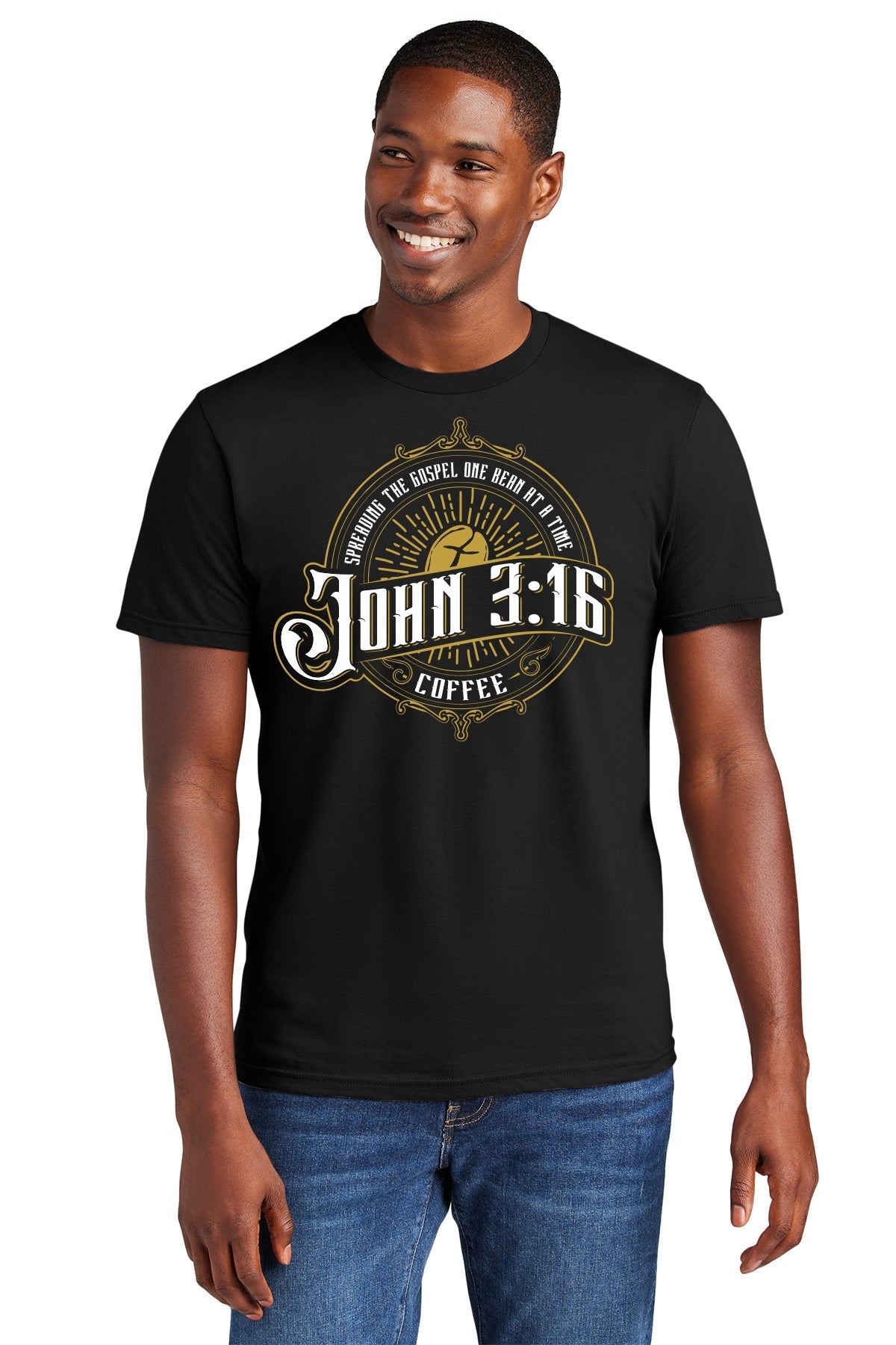 John 3:16 Coffee Shirt ( Black )