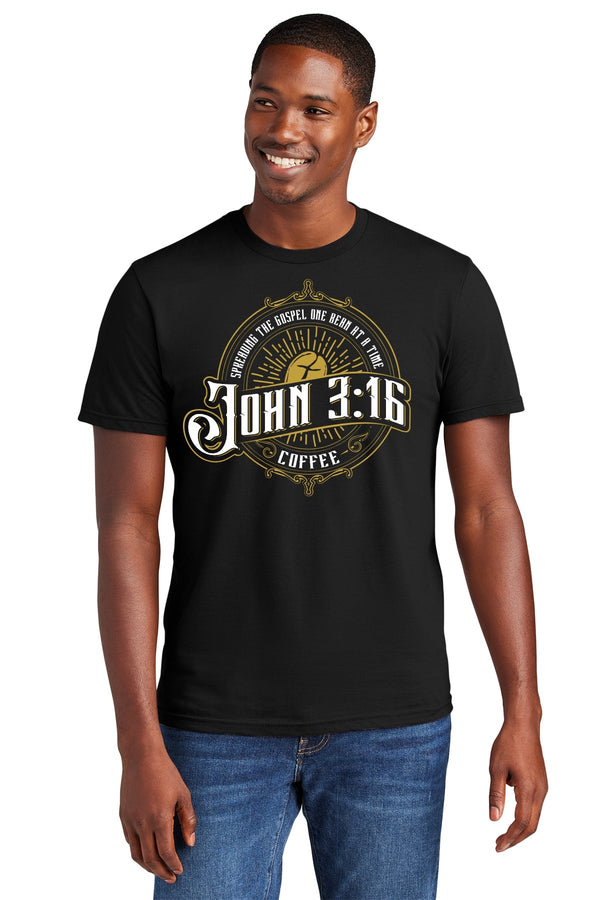 John 3:16 Coffee Shirt ( Black )