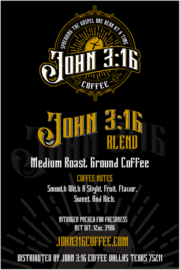 John 3:16 Blend – Medium Roast Coffee (12oz)